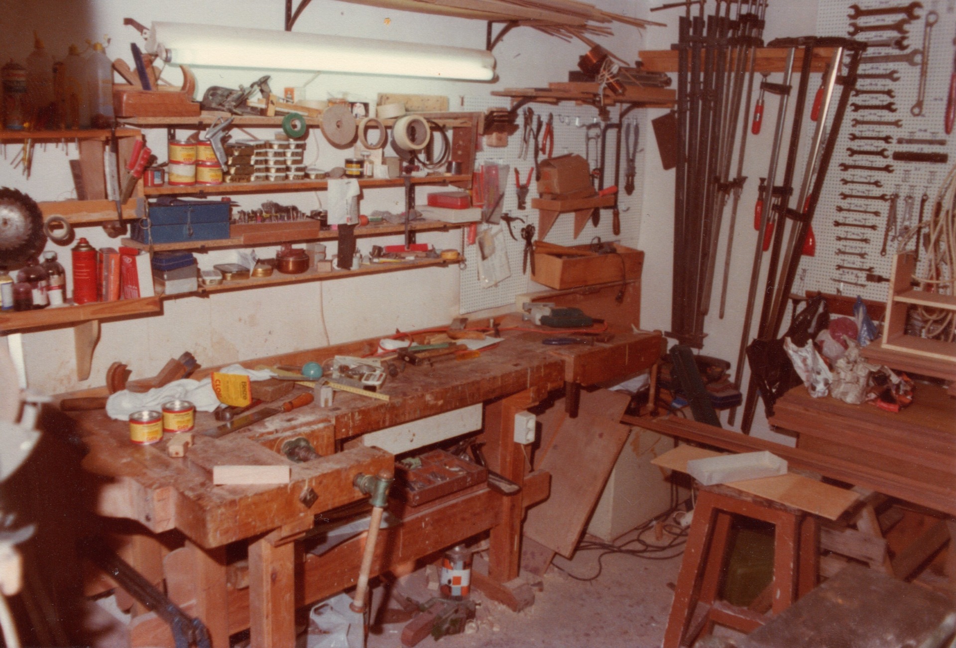 De werkplaats van mijn opa in de jaren '80.